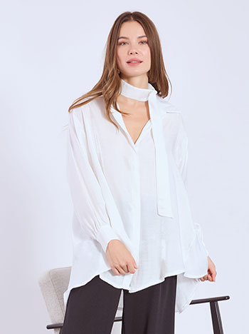 Πουκαμίσα σατέν ασύμμετρη WT9552.3271+2