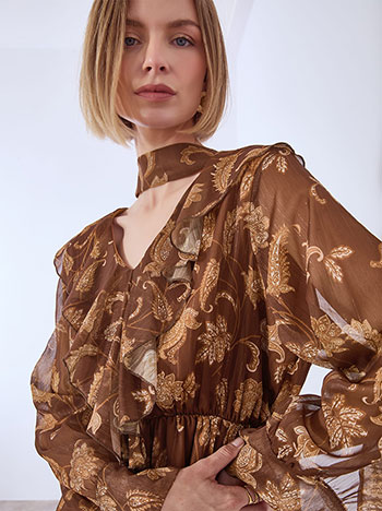 Φόρεμα μίνι με βολάν και λαχούρια WT9552.8138+2 φωτογραφία