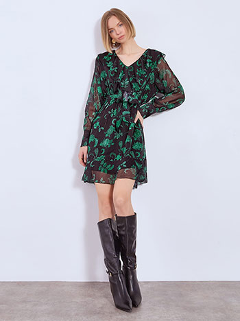 Φόρεμα μίνι με βολάν και λαχούρια WT9552.8138+1 φωτογραφία