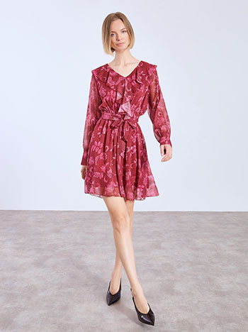 Φόρεμα μίνι με βολάν και λαχούρια WT9552.8138+3 φωτογραφία