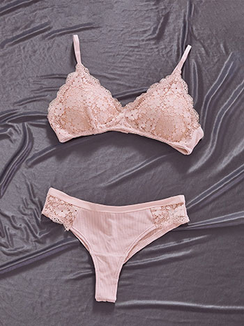 Σετ εσωρούχων ριπ με δαντέλα WT9833.0323+4