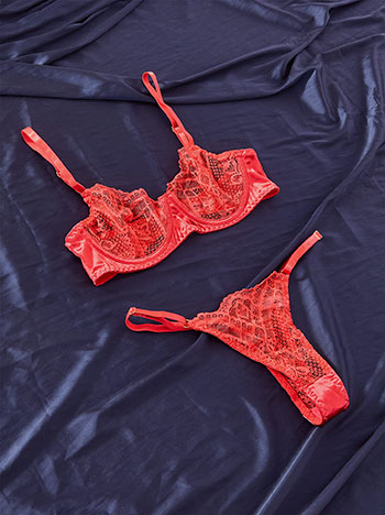 Σετ εσωρούχων με σατέν λεπτομέρειες WT9833.0509+3