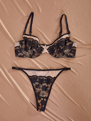 Σετ εσωρούχων με ημιδιάφανες λεπτομέρειες WT9833.0587+1