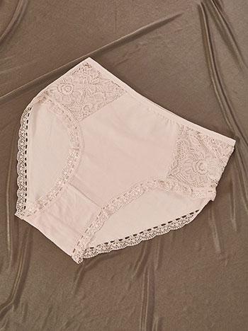 Plus size σλιπ με λεπτομέρειες απο δαντέλα WT9833.A209+