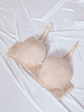 Σουτιέν μονόχρωμο με δαντέλα WT9833.A293+3