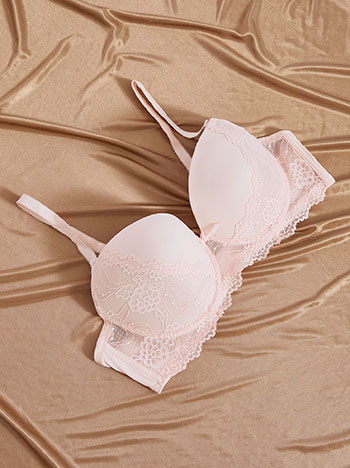 Σουτιέν μονόχρωμο με δαντέλα WT9833.A293+5