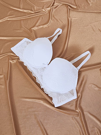 Σουτιέν μονόχρωμο με δαντέλα WT9833.A293+1