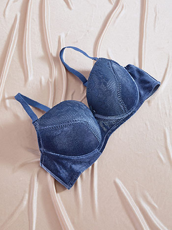 Σουτιέν βελούδινο με δαντέλα WT9833.A313+3
