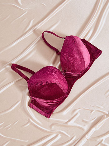 Σουτιέν βελούδινο με δαντέλα WT9833.A313+5