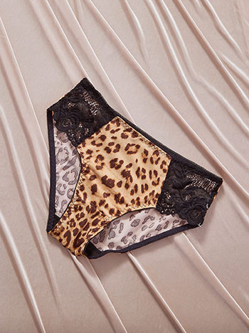 Σλιπ λεοπάρ με δαντέλα WT9833.A620+2