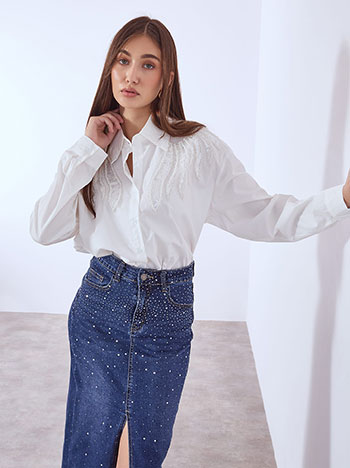 Πουκάμισο με πέρλες και παγιέτες WT9844.3441+3 φωτογραφία