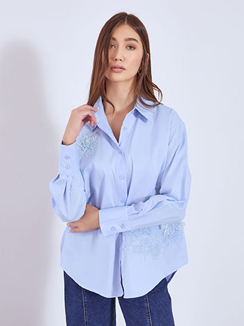 Πουκάμισο με λουλούδια απο παγιέτες WT9844.3985+2 φωτογραφία