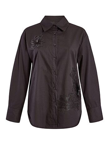 Πουκάμισο με λουλούδια απο παγιέτες WT9844.3985+1 φωτογραφία