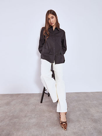 Πουκάμισο με λουλούδια απο παγιέτες WT9844.3985+1 φωτογραφία