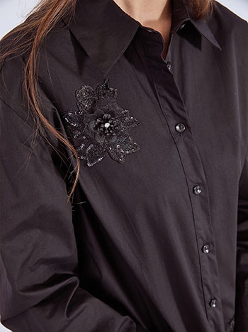 Πουκάμισο με λουλούδια απο παγιέτες WT9844.3985+1