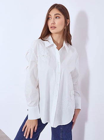 Πουκάμισο με λουλούδια απο παγιέτες WT9844.3985+3 φωτογραφία