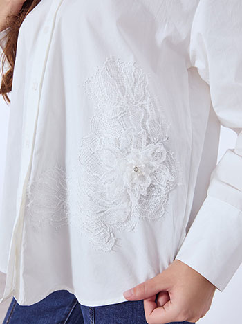 Πουκάμισο με λουλούδια απο παγιέτες WT9844.3985+3