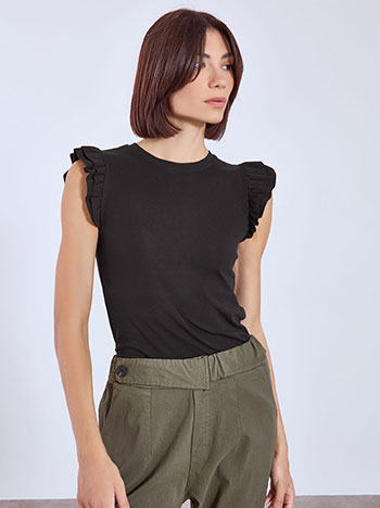 Μπλούζα με βολάν WT9844.4182+4