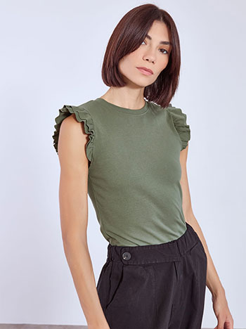 Μπλούζα με βολάν WT9844.4182+8