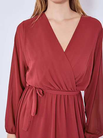 Φόρεμα κρουαζέ μάξι με ζώνη WT9875.8043+2 φωτογραφία