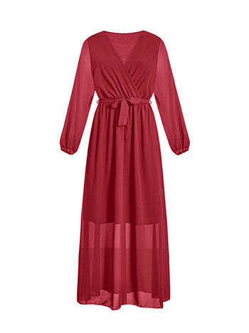 Φόρεμα κρουαζέ μάξι με ζώνη WT9875.8043+2 φωτογραφία