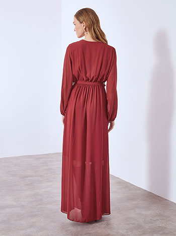 Φόρεμα κρουαζέ μάξι με ζώνη WT9875.8043+2 φωτογραφία