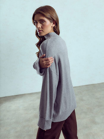 Πουλόβερ oversized ασύμμετρο WU1041.4018+1