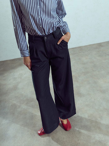 Τζιν ψηλόμεσο wide leg WU1047.1142+5