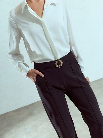 Celestino Παντελόνι Ελαστικό με Αγκράφα Wu1430 1961+1 Παντελόνια Γυναικεία Ρούχα Μόδα