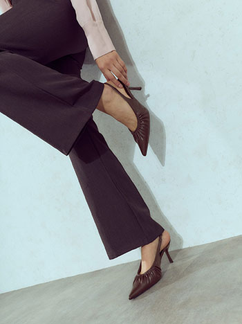 Γόβες slingback με σούρες WU1482.A852+2