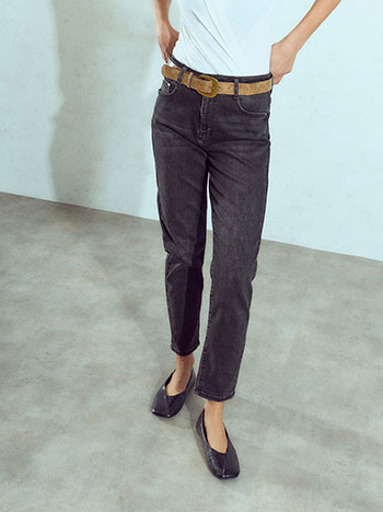 Celestino Τζιν Mom Fit με Ζώνη Δερματίνης Wu1628 1066+1 Παντελόνια Jeans Γυναικεία Ρούχα Μόδα