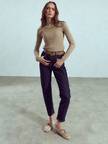Τζιν ελαστικό mom fit WU1628.1070+1