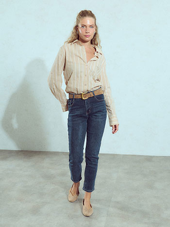 Celestino Τζιν Mom Fit με Ξεβάματα Wu1628 1072+1 Παντελόνια Jeans Γυναικεία Ρούχα Μόδα