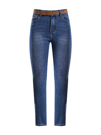 Τζιν mom fit με αποσπώμενη ζώνη WU1628.1073+1