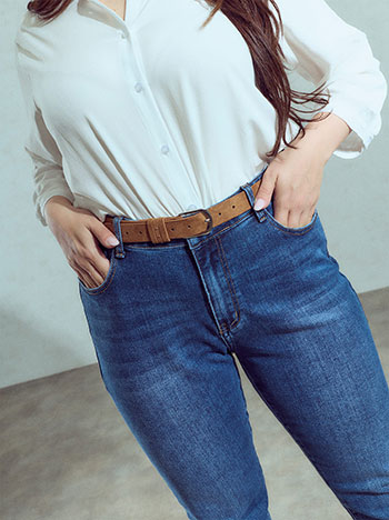 Celestino Τζιν Mom Fit με Αποσπώμενη Ζώνη Wu1628 1073+1 Παντελόνια Jeans Γυναικεία Ρούχα Μόδα