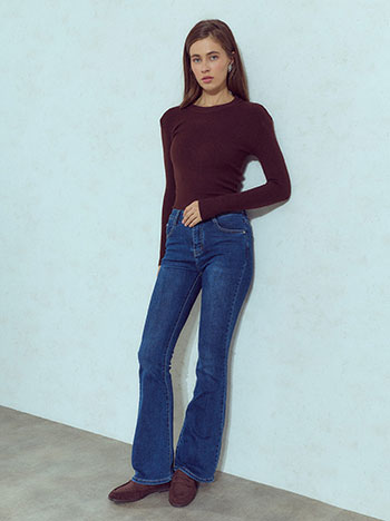 Celestino Τζιν Καμπάνα Wu1628 1077+1 Παντελόνια Jeans Γυναικεία Ρούχα Μόδα