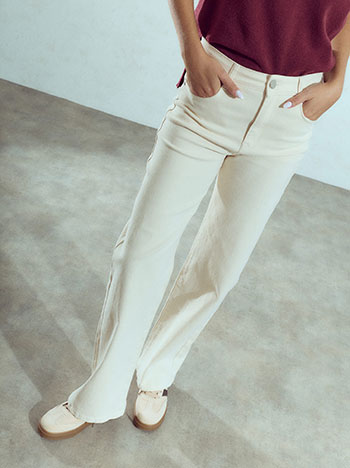 Τζιν ψηλόμεσο wide leg WU1628.1100+2