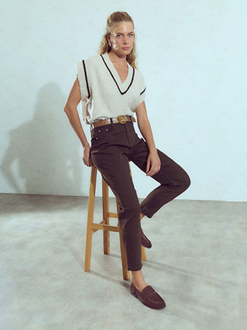 Τζιν mom fit με βαμβάκι WU1628.1168+2