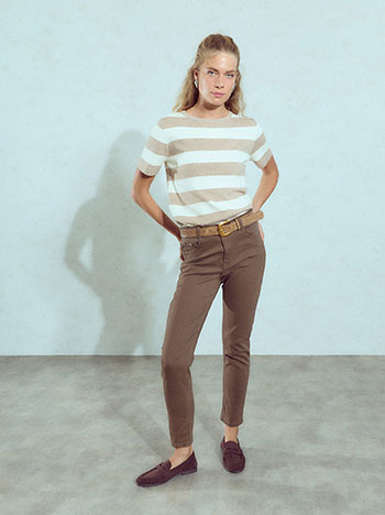 Τζιν mom fit με βαμβάκι WU1628.1168+3