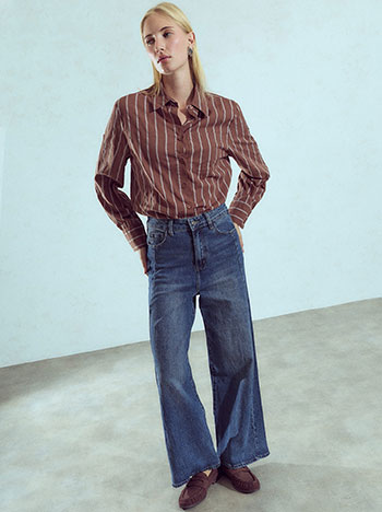 Τζιν wide leg με βαμβάκι WU1628.1725+1