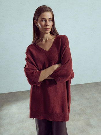 Πουλόβερ μακρύ oversized WU1738.4096+5