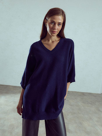 Celestino Πουλόβερ Μακρύ Oversized Wu1738 4096+6 Μπλούζες Γυναικεία Ρούχα Μόδα