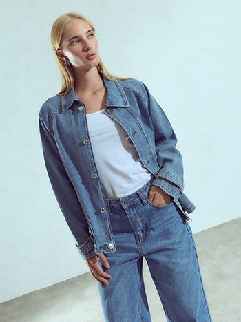  Μπουφάν denim με κλασικό γιακά WU1795.6119+2 - 4