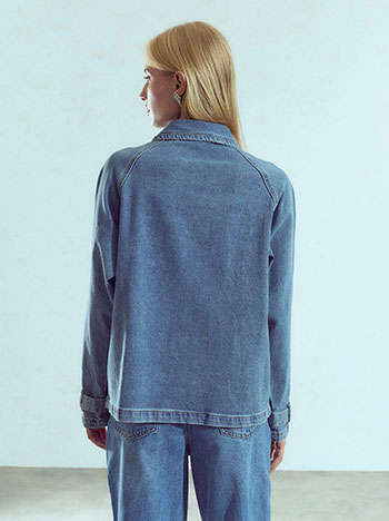Celestino Μπουφάν Denim με Κλασικό Γιακά Wu1795 6119+2 Πανωφόρια Γυναικεία Ρούχα Μόδα