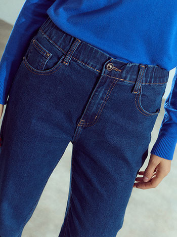 Celestino Τζιν Mom Fit με Ελαστική Μέση Wu1796 1703+2 Παντελόνια Jeans Γυναικεία Ρούχα Μόδα