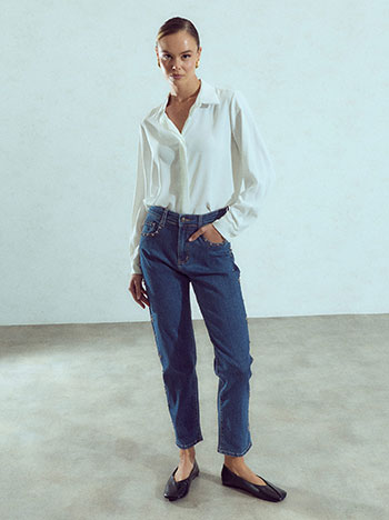 Celestino Τζιν Mom Fit με Τρουκς Wu1796 1753+2 Παντελόνια Jeans Γυναικεία Ρούχα Μόδα