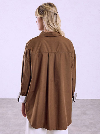 Πουκάμισο oversized ασύμμετρο WU7572.3545+2