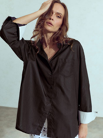 Πουκάμισο oversized ασύμμετρο WU7572.3545+3