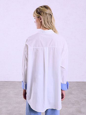 Πουκάμισο oversized ασύμμετρο WU7572.3545+1