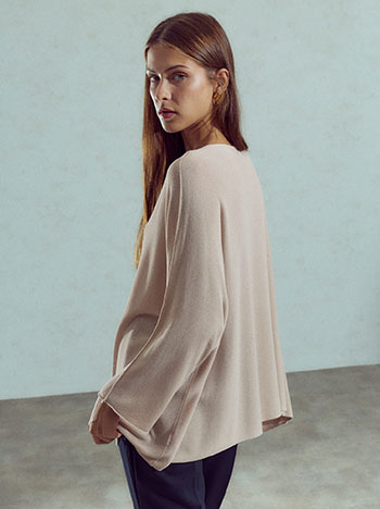Πουλόβερ μονόχρωμο oversized WU7587.4272+3